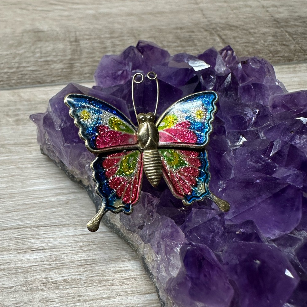 Colorful Butterfly Broochβ